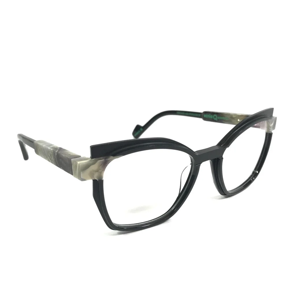 Etnia Barcelona Eyeglasses Frames CHROMA N39 BKGY Black Gray Full Rim 52-18-140